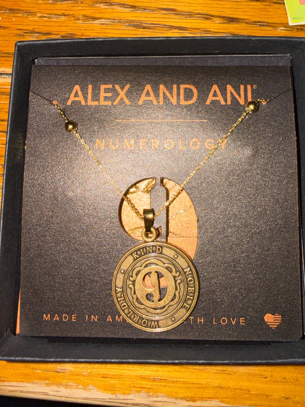 Alex and Ani Gold Numerology #9 Necklace